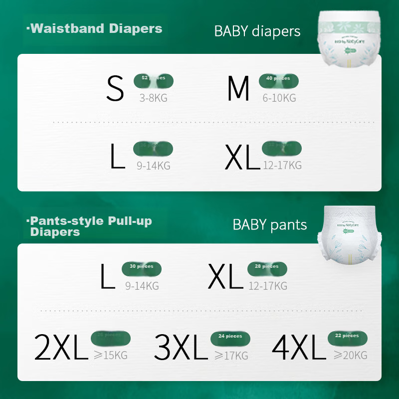 NatyCare Baby Diapers S52 (3-8kg), Angel Pro, Small Size Diapers, Ultra-Thin And Breathable