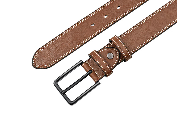 HALFEEL Men's Leather Belt Pin Buckle Waistband, Versatile Denim Trouser Belt for Young And Middle-Aged Men, Military Training Pants Belt, Business Wear-Resistant Durable Gift 13