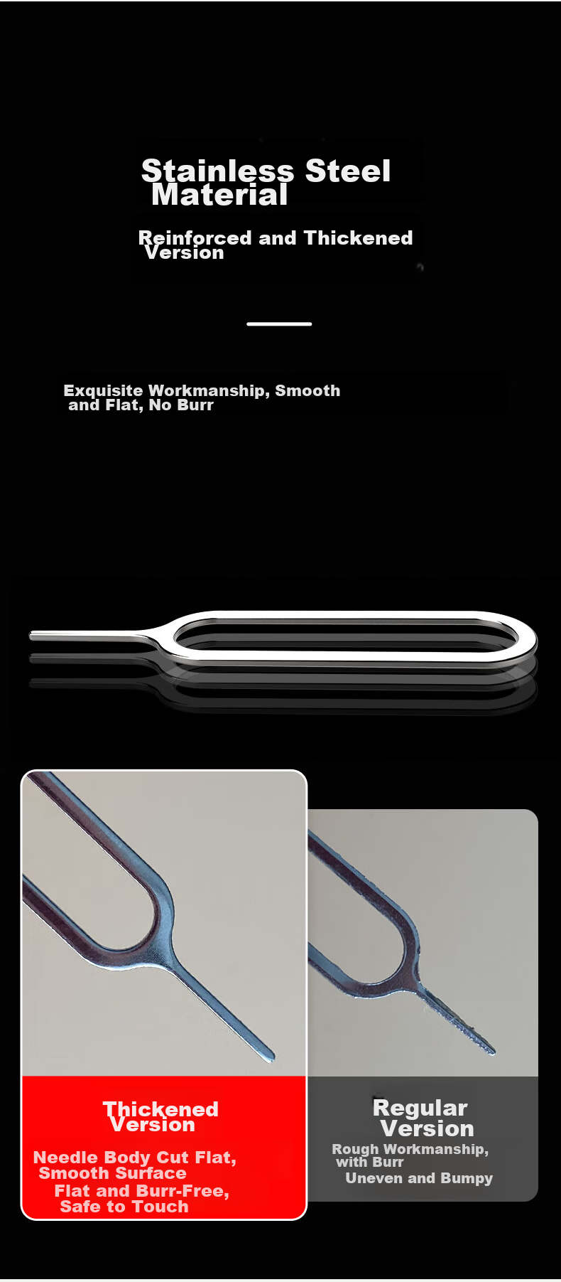 Masentek SIM Card Ejector Pins, Universal SIM Card Slot Pops for IPhone, Huawei, Vivo, Xiaomi, OPPO, Samsung, Multi-Functional, Pack of 10 4