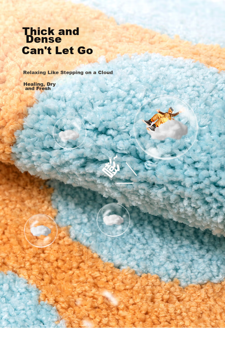 Shandian Bathroom Non-Slip Mat, Highly Absorbent Doormat, Entrance Foot Mat, Toilet Washroom Bathroom Home Use Mat 5