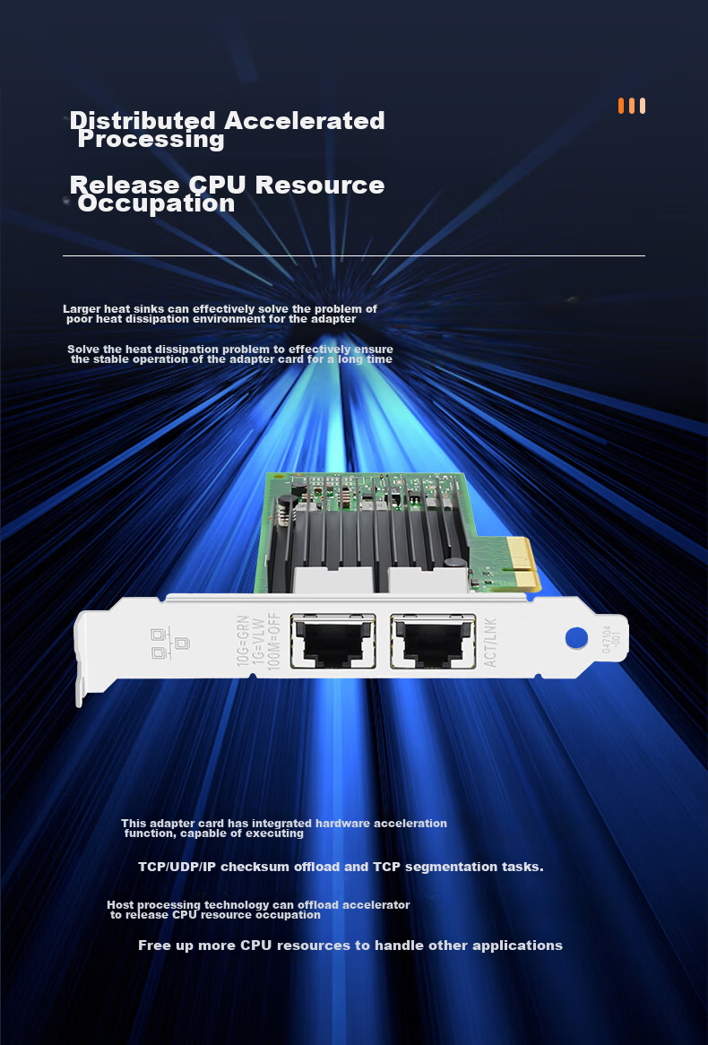 EB-LINK Intel X550 Chip PCI-E X4 Dual-Port Server Network Card X550-T2 Copper Cable Link Aggregation Virtual Machine 5