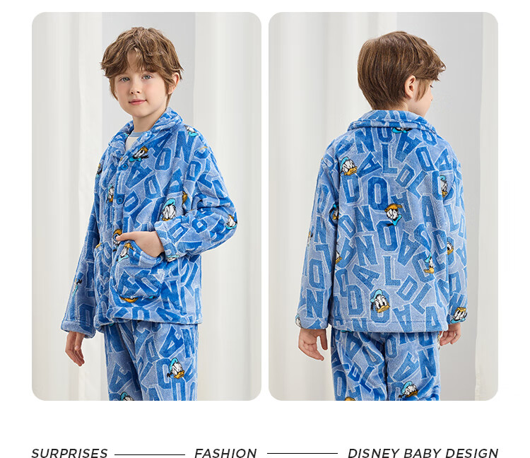 DISNEY Kids Girls' Flannel Pajama Set, Durable, Anti-Static, Homewear, Winter 2024, DB442LE04 Pink, Size 110 23
