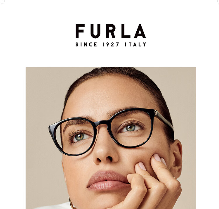 Furla Full-Rim Women's VFU192 Commuter Myopia Optical Glasses Frame Optical Eyewear 540700 Glossy Black 1