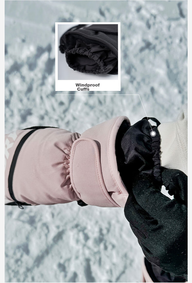 Flow Theory Kevlar Ski Gloves, Windproof, Waterproof, Warm, Wear-Resistant, Professional Single And Double Board Gloves 17