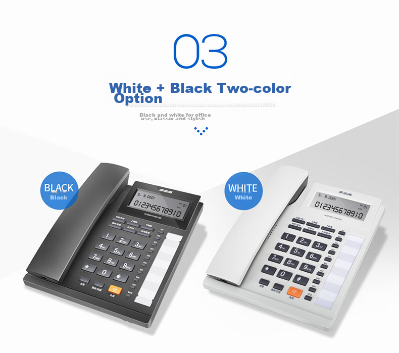 BBK Landline Telephone, Fixed-Line Phone for Office And Home Use, Dual Interface, 10 Sets with One-Key Dialing, HCD159 Ruibai 10