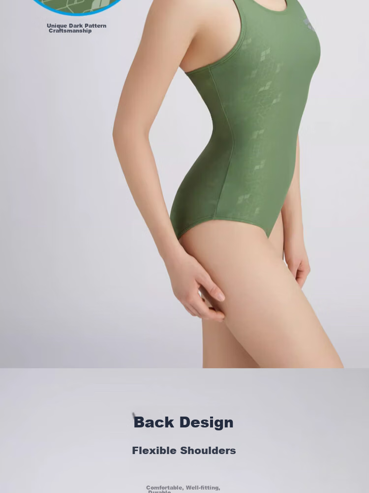 Arena One-Piece Sleeveless Triangle Swimsuit for Women, Chlorine-Resistant, Slimming, Elastic, Comfortable Fabric, Professional Athletic Swimwear 8