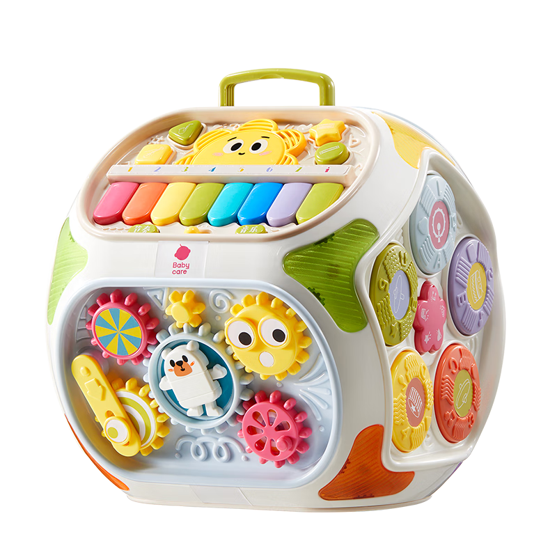 Babycare Multifunctional Baby Toy, Birthday And First-Year Gift, Shape Matching Educational Toy, Seven-Sided Rechargeable Model for Early Learning And Cognitive Development