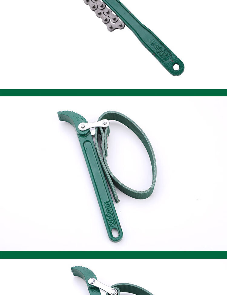 Bingyu BYZ-160 High Carbon Steel Belt Filter Wrench Oil Change Tool 12-Inch Belt 11