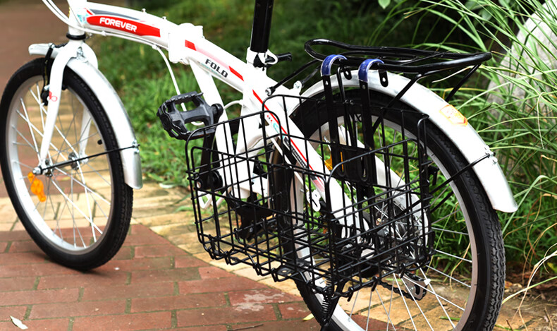 ROGTYO Bicycle Basket, Foldable, Thickened Front Basket, Mountain Bike Rear Basket, Bike Basket, Grocery Basket, Cargo Rack, Side Hanging Basket 7