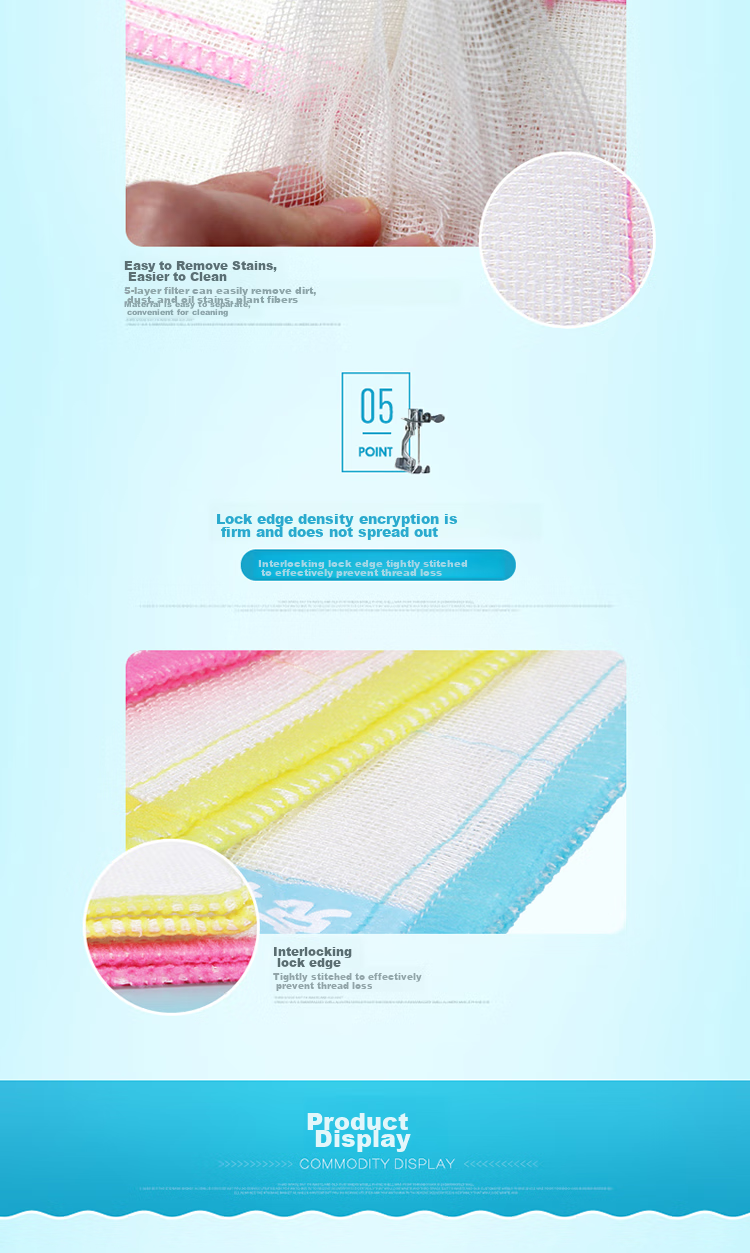 Kelinlai Multi-Purpose Cleaning Cloth Dish Towel 30*30cm 3-Pack 8-Layer Filter Absorbent Oil-Removing Dish Washing Kitchen Cleaning Cloth 4