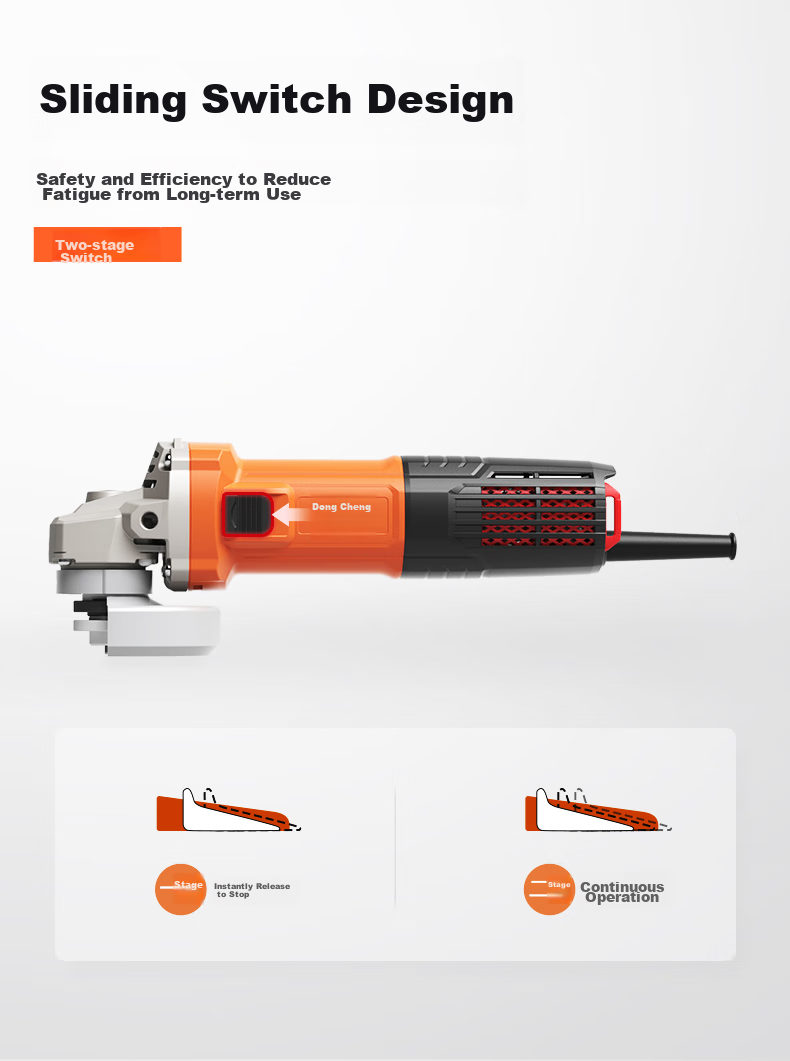 Dongcheng 1100W Angle Grinder 1100-100B Cutting Machine, Hand Grinder, Polisher, Multi-Functional Electric Tool 8
