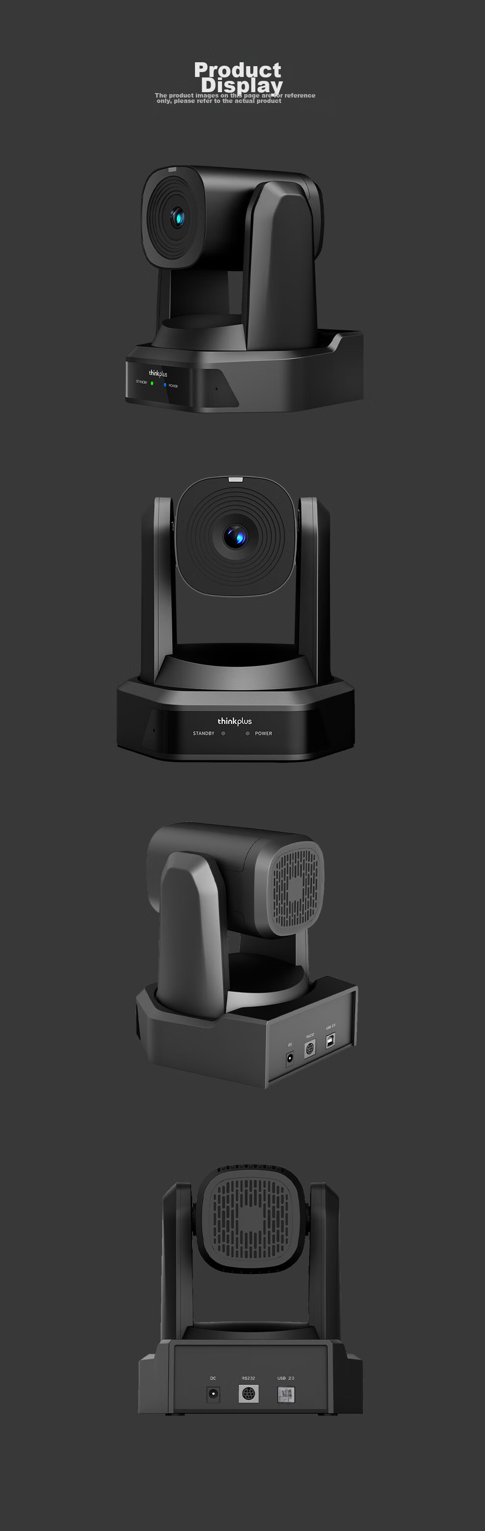 Lenovo ThinkPlus Video Conference Camera with Microphone And Pan-Tilt Zoom, 1080P HD, 16x Digital Zoom, AI Tracking And Auto Focus, YT-HD18M 14