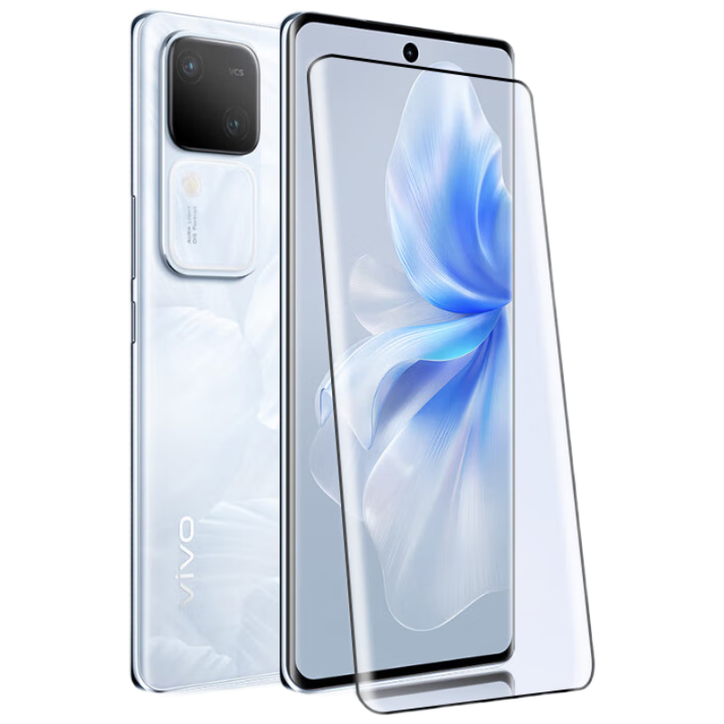 Baozou [Compensation for Defective Products] Suitable for Vivo S18 Tempered Glass Screen Protector, VIVO S18 Phone Film, Curved Full-Screen Coverage, High-Definition Anti-Scratch Anti-Fingerprint Protective Film