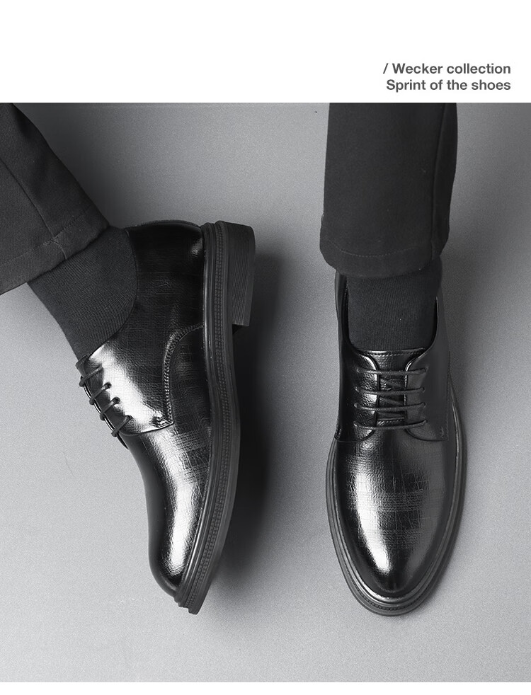 CARTELO Leather Shoes for Men, Derby Shoes, Dress Shoes, Business Formal Wear, Genuine Leather, Height-Increasing, 2026 New Style, Casual Wedding Groom Breathable Shoes 15