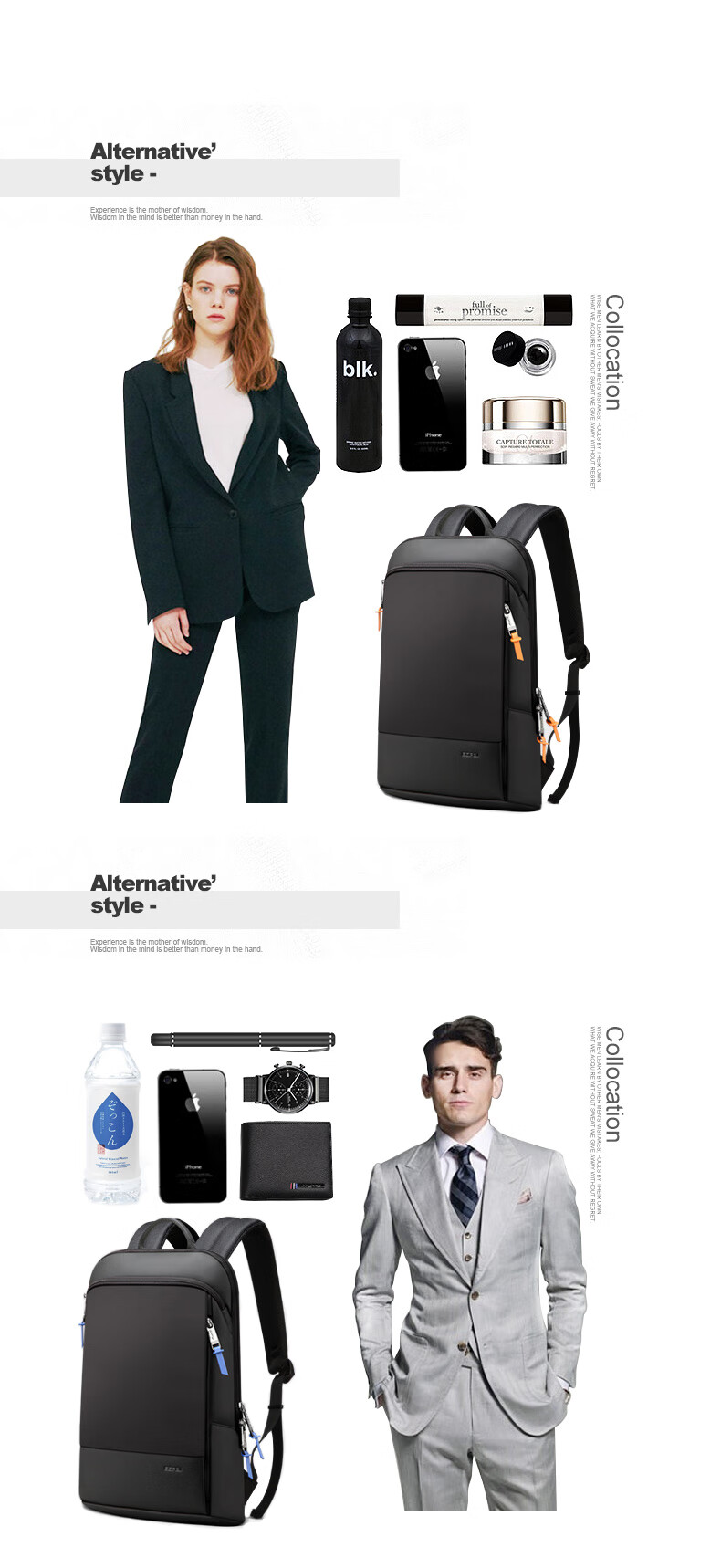 Bopai Ultra-Thin Backpack for Men, Business 16-Inch Lightweight Laptop Bag, Schoolbag, Gift for Me 1