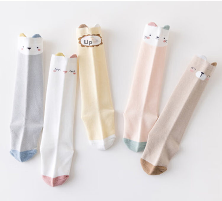 Aibaoshi Baby Socks Spring And Autumn Style, 0-1 Year Old Infant Over-Knee Long Socks, Newborn Socks, Size S, 3 Pairs Pack, Animal Pattern S569 15