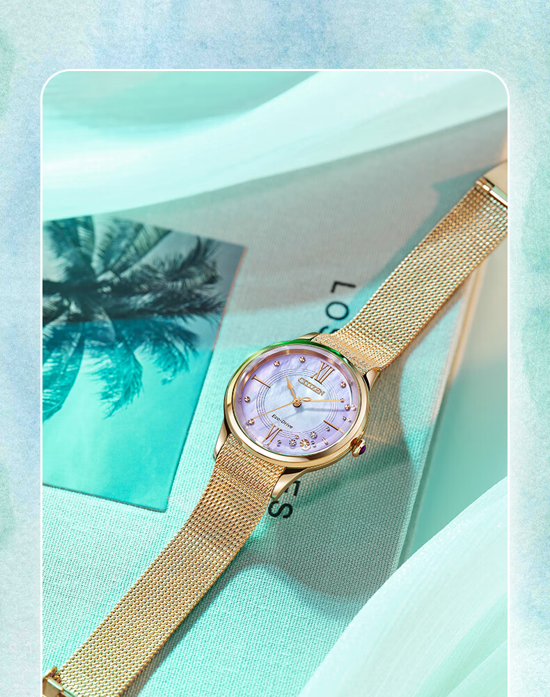 CITIZEN Signature Limited Edition Wristwatch [Four Seasons] Eco-Drive Steel Strap Watch for Women, Gift for Girlfriend EM0817-85Y 16