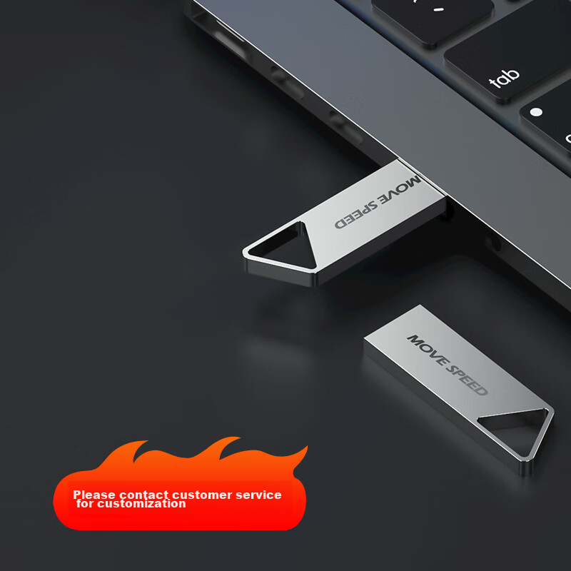 USB-накопитель MOVE SPEED 32GB USB 2.0 металлический, водонепроницаемый, противоударный, компактный, мини, серебристый