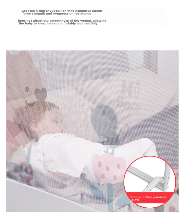 Bangbangzhu Bed Guard Rail, Baby Crib Safety Barrier, Anti-Fall Protection, 2 Meters, Galaxy Gray, Single-Sided Installatio 12