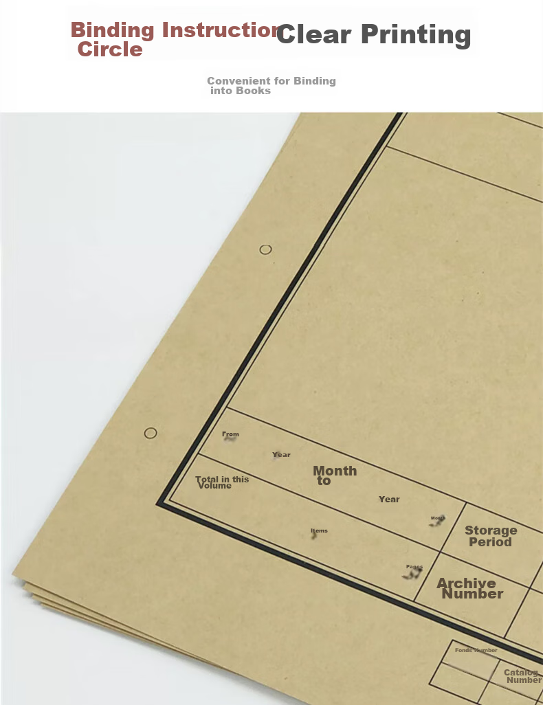 Oumai A4 File Cover Document Folder, 120g Kraft Paper Binding Cover, File Cover Paper, Black Text Style, Complete Set of 100 Sets, 3C Digital Full Network Low Price 6