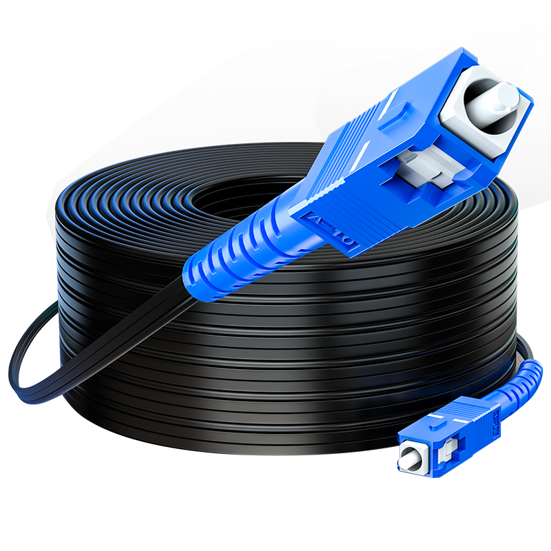 SAMZHE Fiber Optic Patch Cable SC-SC Telecom-Grade Single-Mode Single-Core Optical Cable Fiber Pigtail Low Smoke Zero Halogen 1-Core 3-Steel Outdoor Fiber Optic Network Cable 50 Meters TFH13-50H