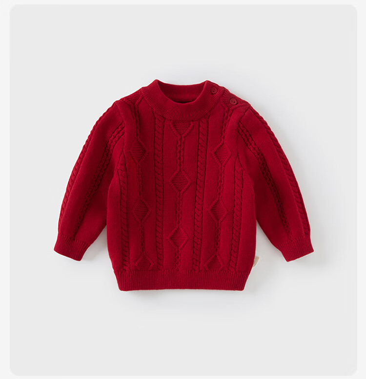 DAVE & BELLA Kids Half Turtleneck Pullover Sweater Autumn Boys Girls Red Top 5