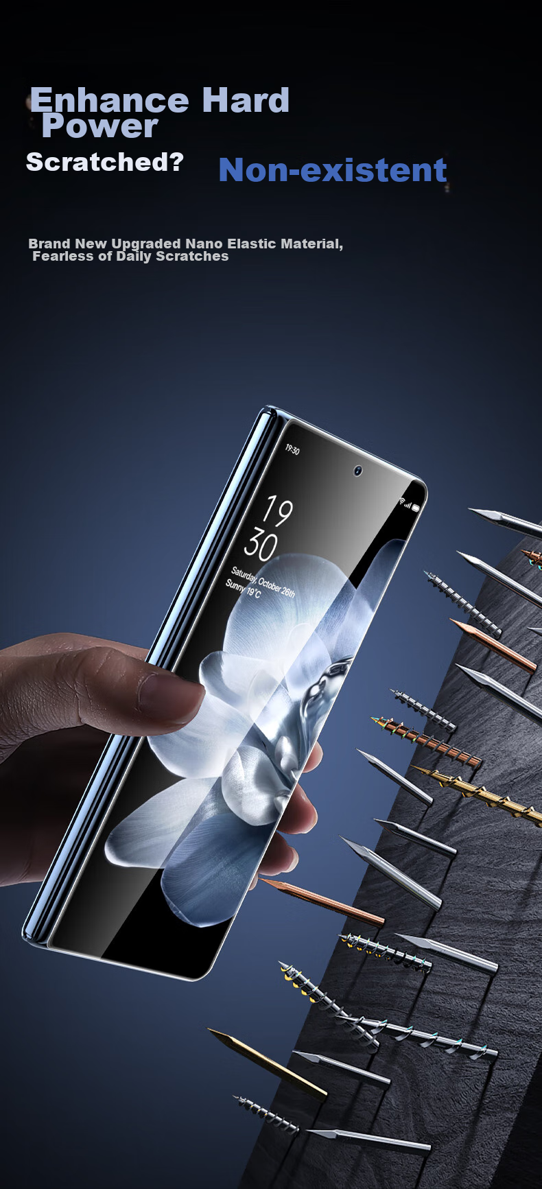 BIAZE [Nano Full Screen] Suitable for Xiaomi MIX Fold4 Hydrogel Soft Film, Mixfold4 Full Adhesive Phone Screen Protector [Inner And Outer Screens Three-Piece Set], HD Non-Tempered JM239 4