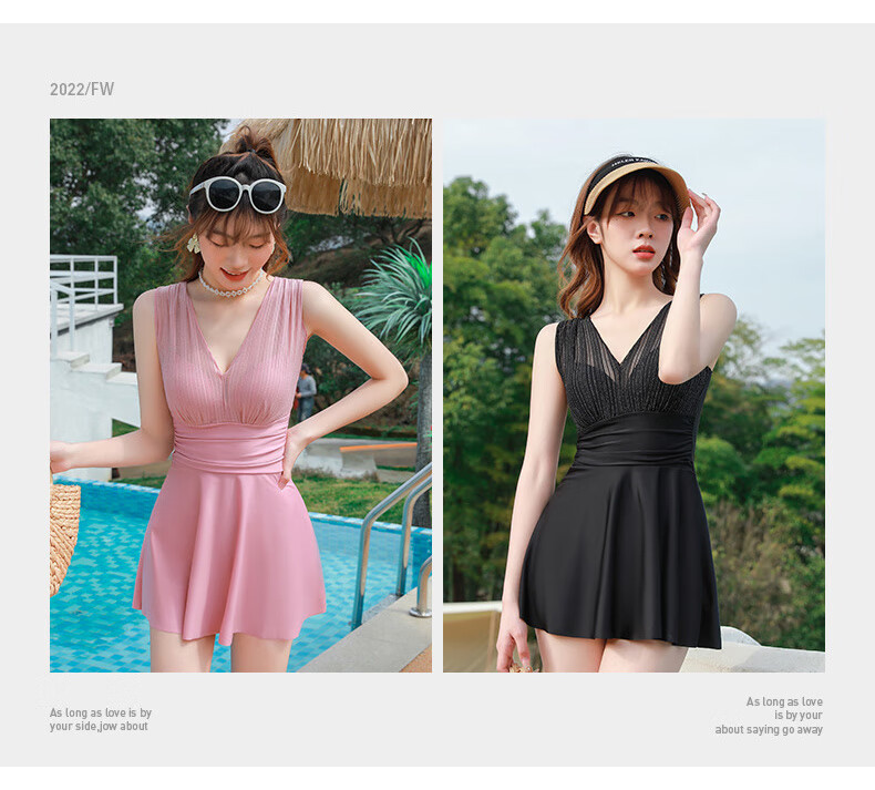 LangSha Women's One-Piece Swimsuit Summer Adjustable Straps European and American Style Casual Vacation Comfortable Breathable Swimwear 4