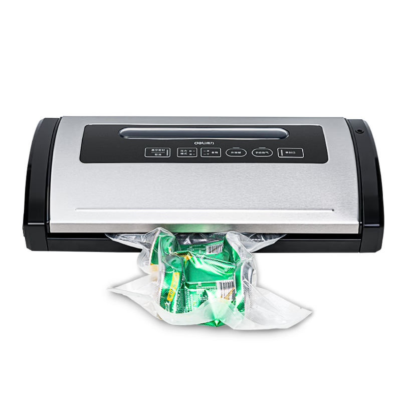 Deli Household And Commercial Vacuum Sealer, Food Packaging Machine, Automatic Vacuum Sealer for Dry And Wet Use, Cured Meat Preservation Machine, Packaging Machine with Cutter, Bag Storage Available