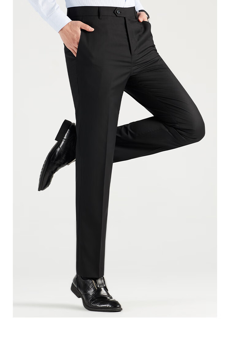 ROMON [Wrinkle-Resistant And No-Iron] Lightweight Dress Pants for Men, Casual Business Straight-Leg Trousers for Young And Middle-Aged Men, Dad's Long Pants 6