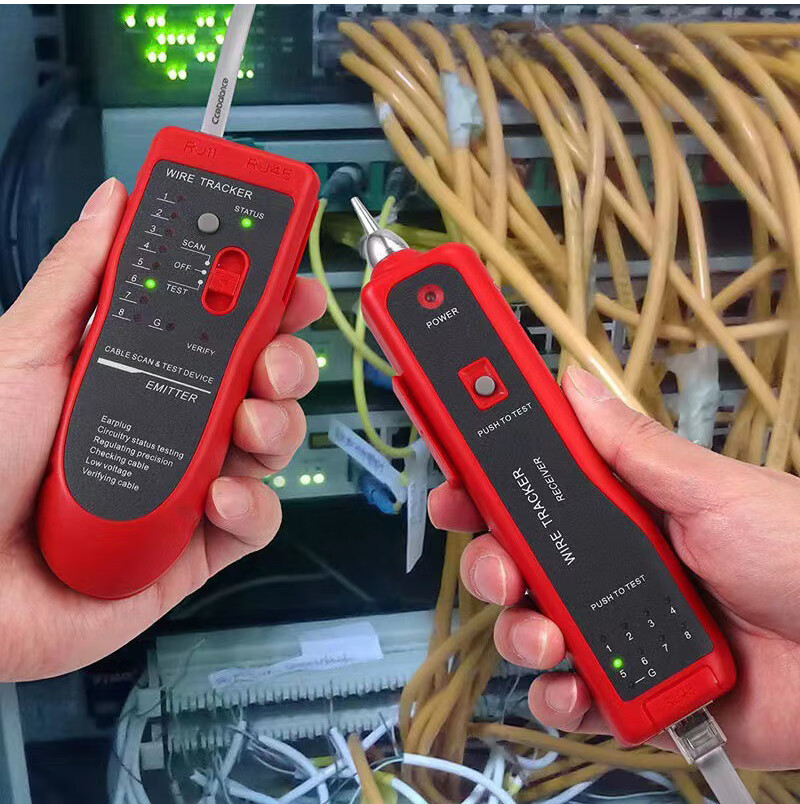 HITECH PRO Network Cable Tester, Wire Tracker, Line Finder, Multifunctional Telephone And Network Cable Tracer, Cable Tester + Tool Kit 10
