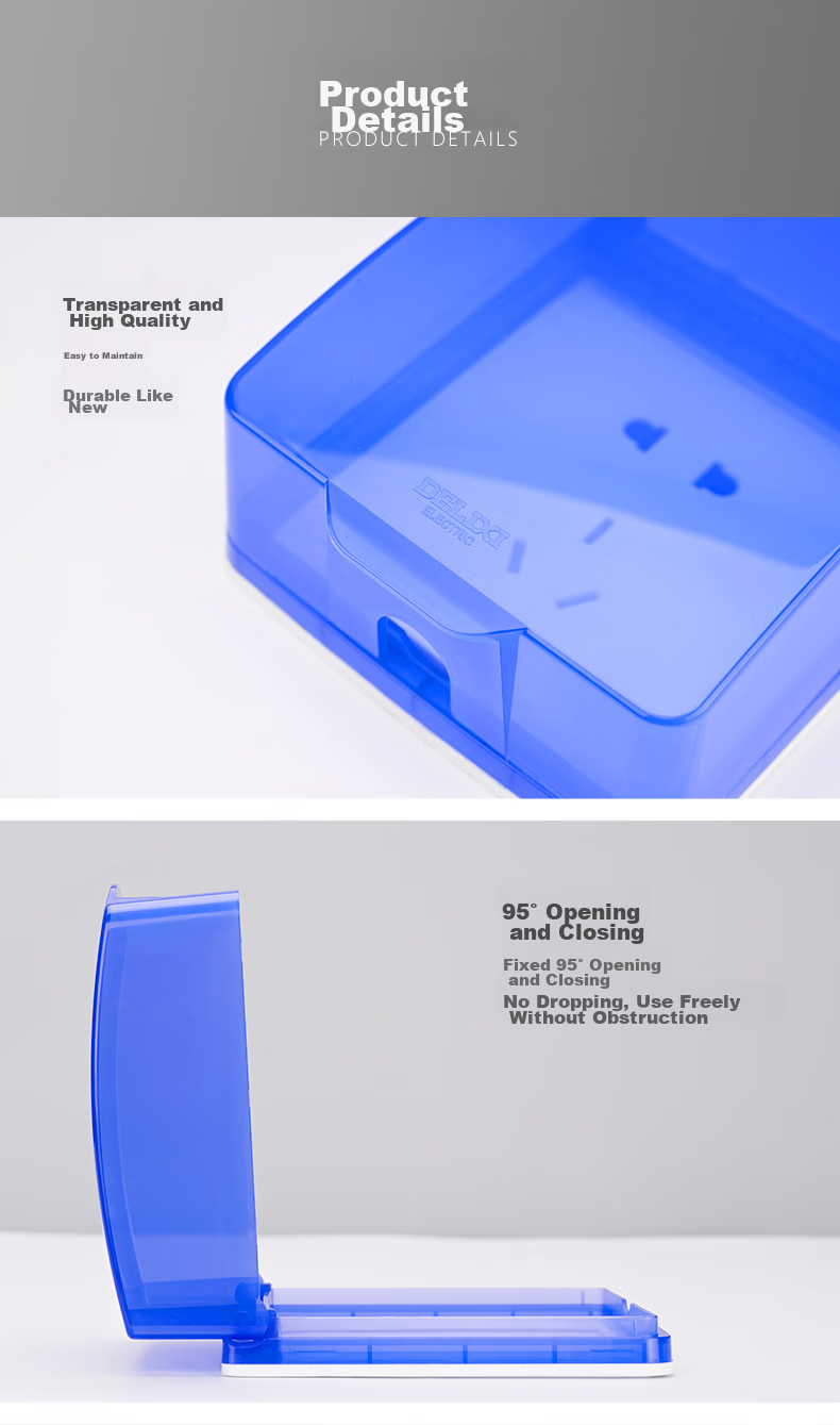 DELIXI Splash-Proof Socket Cover, Plastic Surface Cover for Water Heater with Leakage Protection Large Plug, Transparent Adhesive Surface Cover 11