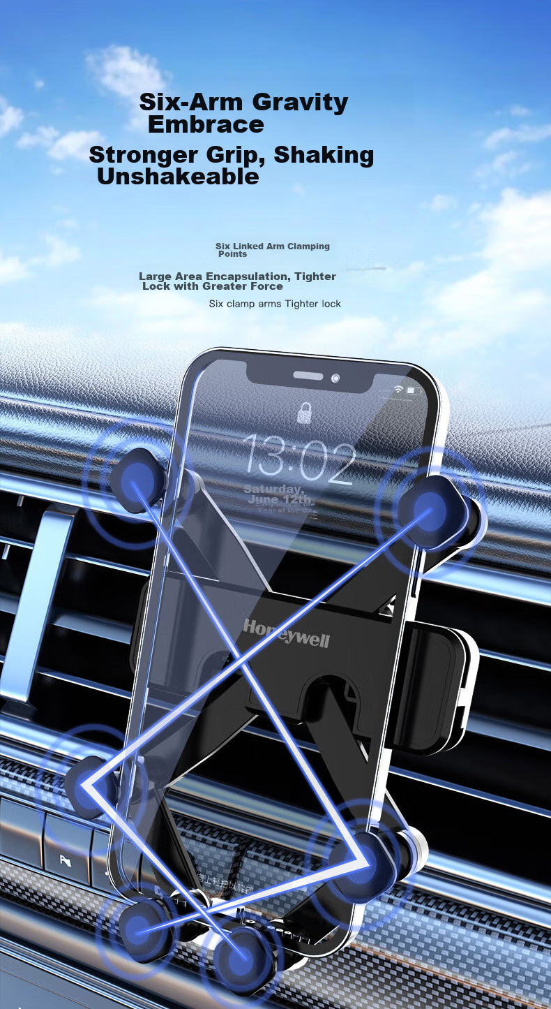 Honeywell Car Phone Holder, Air Vent Navigation Mount, Car Interior Clip-On Phone Mount, Automotive Accessory 3