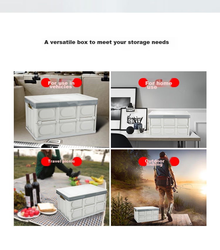 YUECAR Trunk Storage Box Car Storage Organizer Foldable Oxford Cloth 63L + Waterproof Bag 6