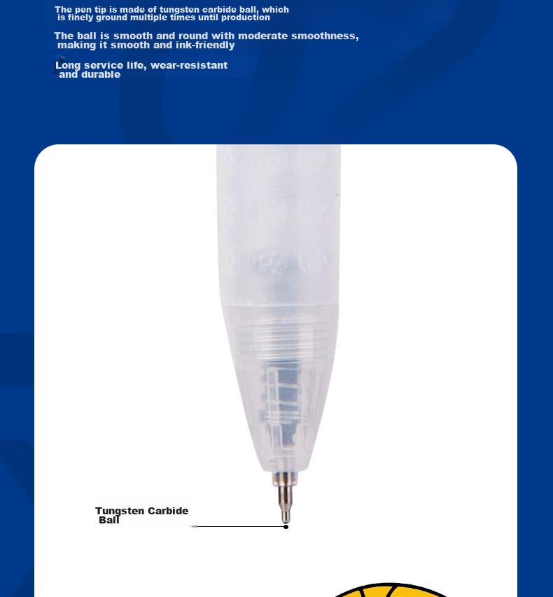Deli [Best-Selling Product] NBA Quick-Drying Retractable Student Gel Pen, 0.5mm ST Tip, Black, 12 Pcs, SA292 9
