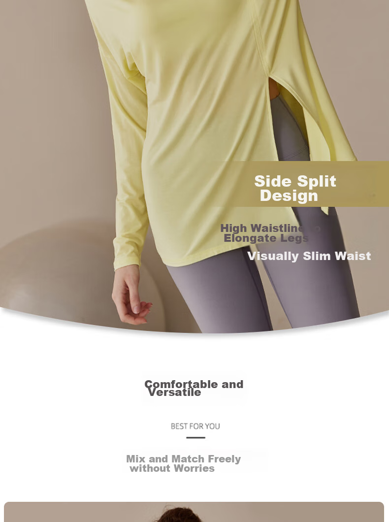 XUEXIMAN Yoga Long-Sleeve Top for Women, Elegant And Slimming Athletic Wear for Running, Fitness, Summer Pilates 8