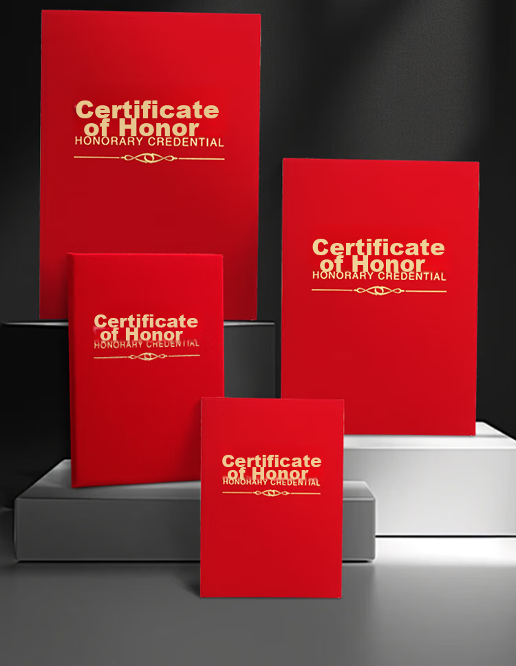 Jinlongxing 6K Honor Certificate, Award Certificate, Presentation Certificate, Diploma Certificate, Plain Medal Certificate Cover, 10-Pack [With 15 Inner Pages], A3005 2