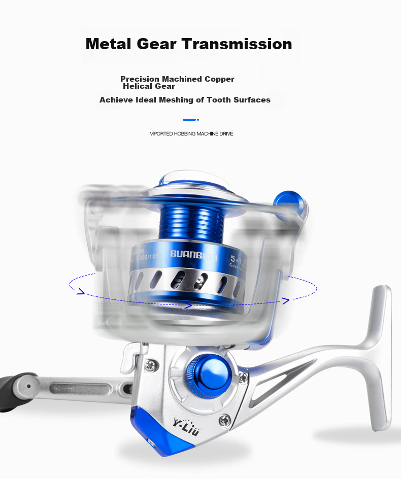 GW 6000 Model Yongliu Spinning Reel, Fishing Line Reel with Metal Spool, Fishing Reel for Lure Fishing And Rock Fishing, Sea Fishing Rod Reel, Fishing Tackle And Supplies 7