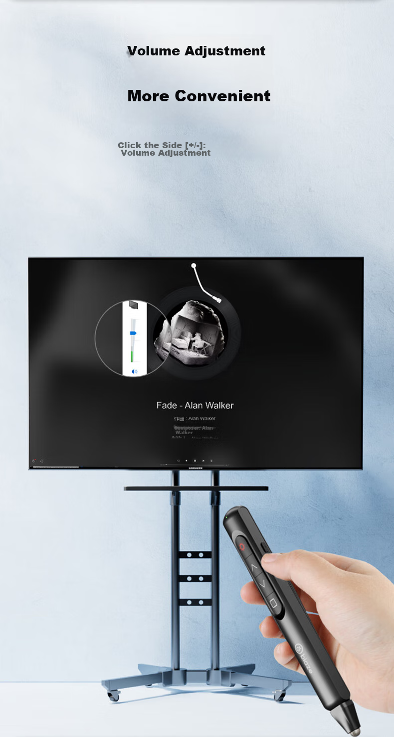 BIAZE Red Light PPT Page-Turning Pen with Touch Control And Writing Function, Laser Pointer for Teachers, Projection Remote Control Pen, Multimedia Presentation Tool, Demonstrator, AA Battery Model Suitable for Seewo Whiteboard 8