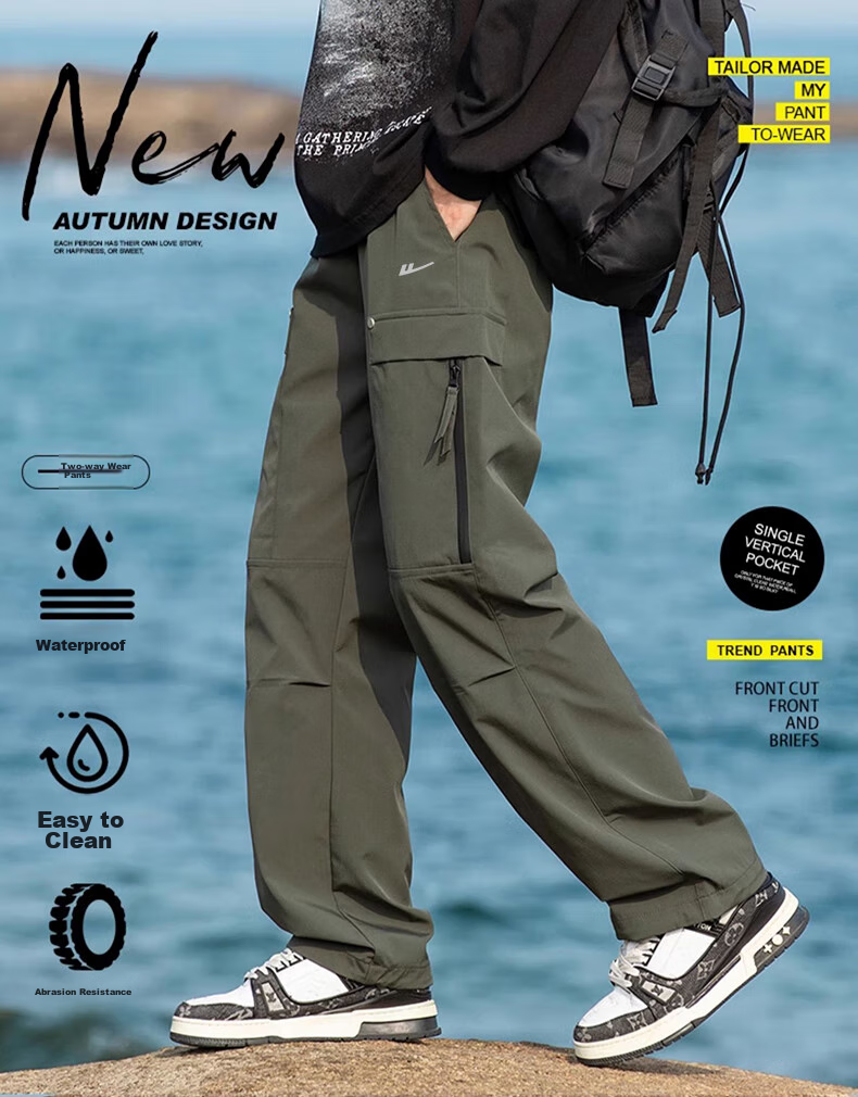 Huili Men's Outdoor Tactical Pants, Breathable And Wear-Resistant Cargo Pants, Windproof And Waterproof Hiking Trousers for Me 2