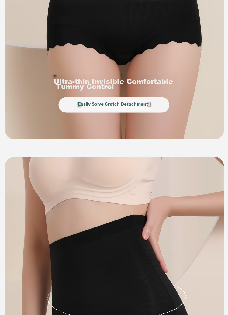 LangSha Tummy Control Shapewear Underwear for Women, Seamless Thin Cloud-Like High-Waist Butt-Lifting Postpartum Waist Trainer Panties, Gray Purple, XXL 6