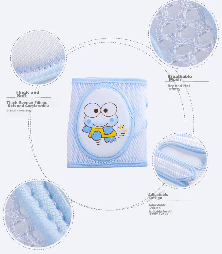 Xiqinbao Baby Knee Pads, Crawling Knee And Elbow Protectors, Infant Fall Prevention Knee Guards (Adjustable), Pink, 1 Pair 6