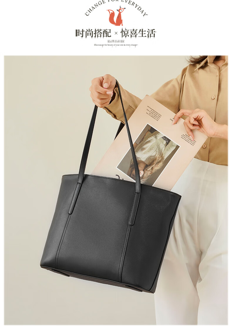 FOXER Leather Women's Large Capacity Crossbody Shoulder Tote Handbag Gift for Girlfriend Birthday 3