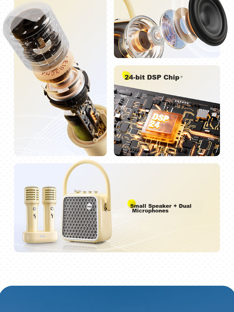 Divoom Karaoke Speaker with Dual Microphones, Sound Card, Built-In Microphone, Bluetooth Speaker, Home Karaoke Machine, KTV Birthday Package, Teacher's Day Gift 3