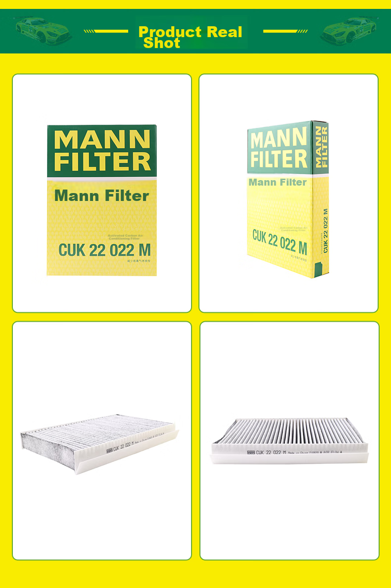 MANNFILTER Air Conditioning Filter, Air Conditioning Filter Element, Activated Carbon CUK22022M, New Guide 17-21/Jeep Compass 16-21 9