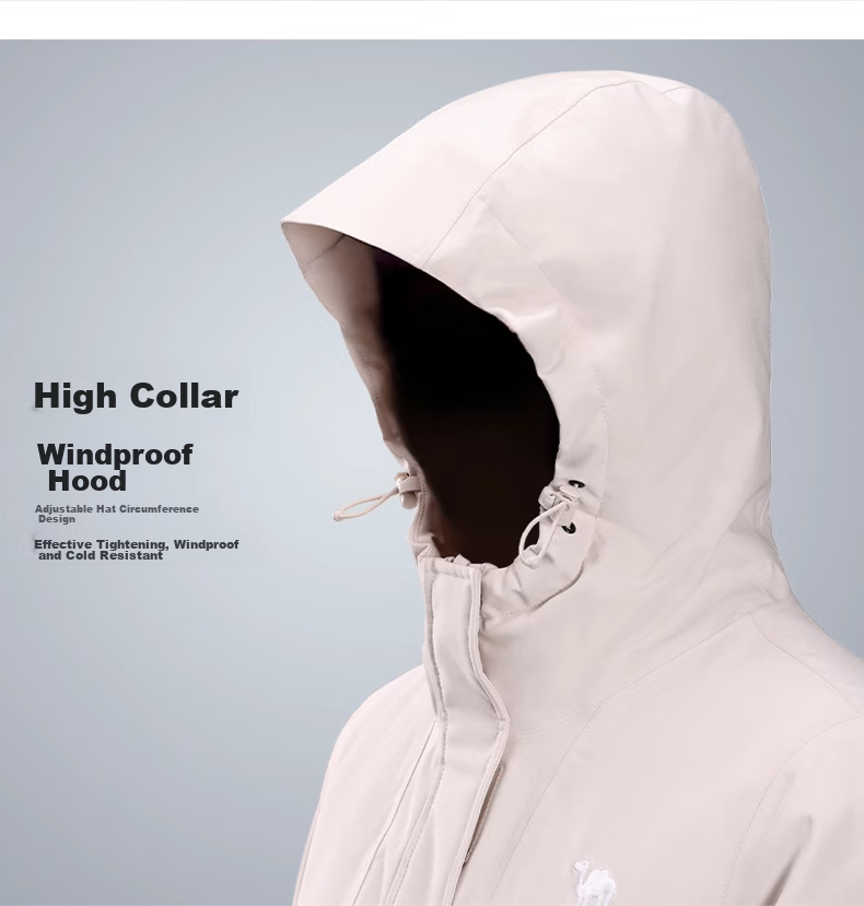 CAMEL Padded Windbreaker Jacket for Men And Women, Hard Shell Coat, Windproof And Waterproof, Tibet Cotton Padded Outerwear, Mountaineering Clothing A14CF04678 30