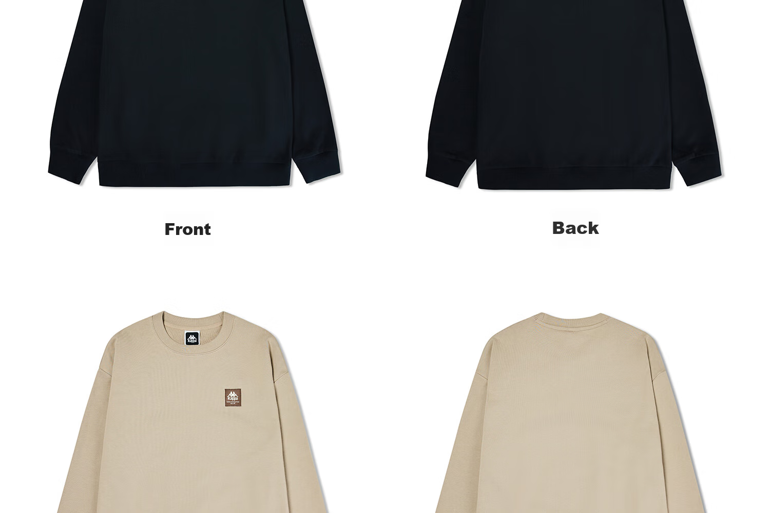 Kappa Knitted Pullover Sweater for Women, 2025 New Round Neck Top, Sports Long-Sleeve Sweatshirt for Men, K0EW2WT93P 34