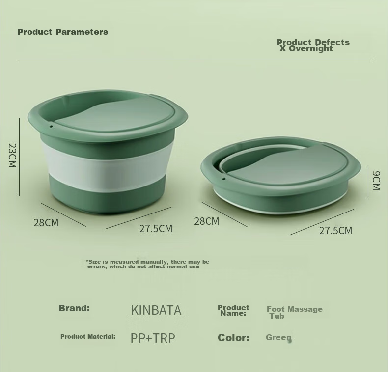 KINBATA Japanese Foldable Portable Foot Soaking Bucket, Thickened Insulated Foot Bath Tub for Soaking Legs And Feet 6