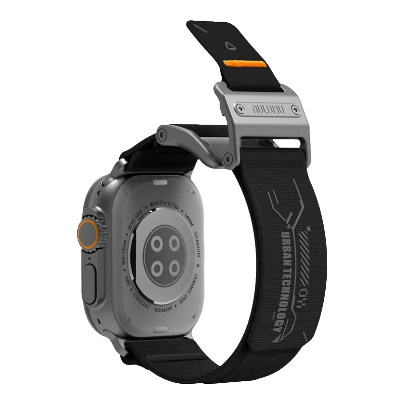 AULUMU A11 Compatible with Apple Watch Ultra 2/Series 9/10/SE, Ultra-Thin Magnetic Clasp, Dual Watch Band, Sports Strap, Silver