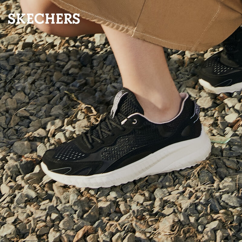 Skechers Women's Sports Shoes, Autumn Soft-Soled Comfortable Running Shoes, Versatile Lightweight Thick-Soled Casual Walking Shoes
